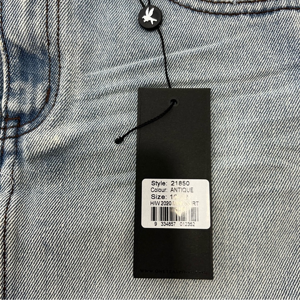 One Teaspoon Kids 2020 Jean Mini Skirt, size 10 - 12, NWT - Picture 4 of 6